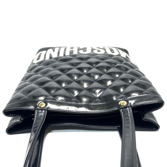 Moschino Patent Leather Signature Logo Bag - Picture 10 of 17